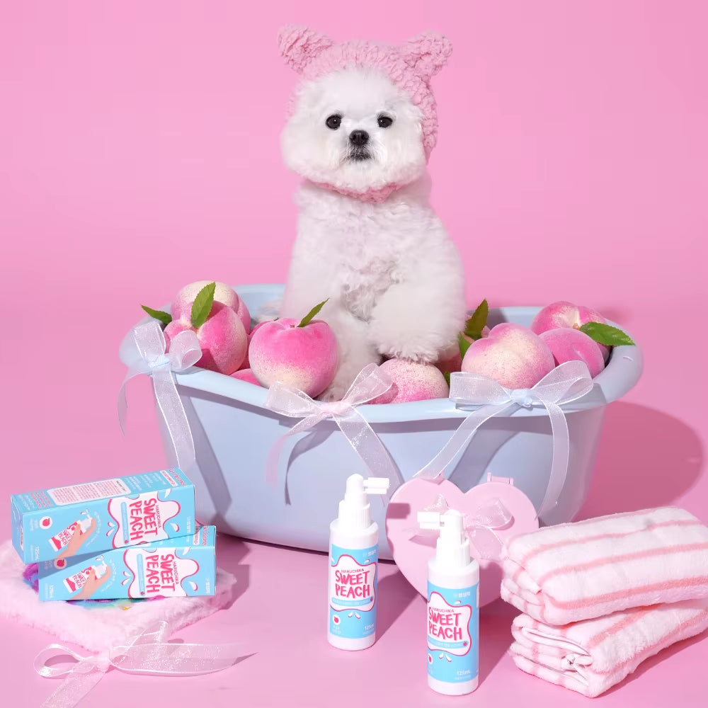 Pet Thinking Puppy Sprinkling Toothpaste 125Ml Sweet Pitch Mouth Smell Cariot Tooth Tooth Inflammation Removal 3 Seconds Easy Toothpaste 100 Billion Fstar