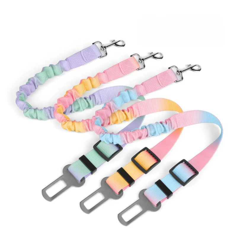 Dog Car Seat Belt Safety Protector Travel Pets Accessoriesv Leash Collar Breakaway Solid Harness Pet Belts