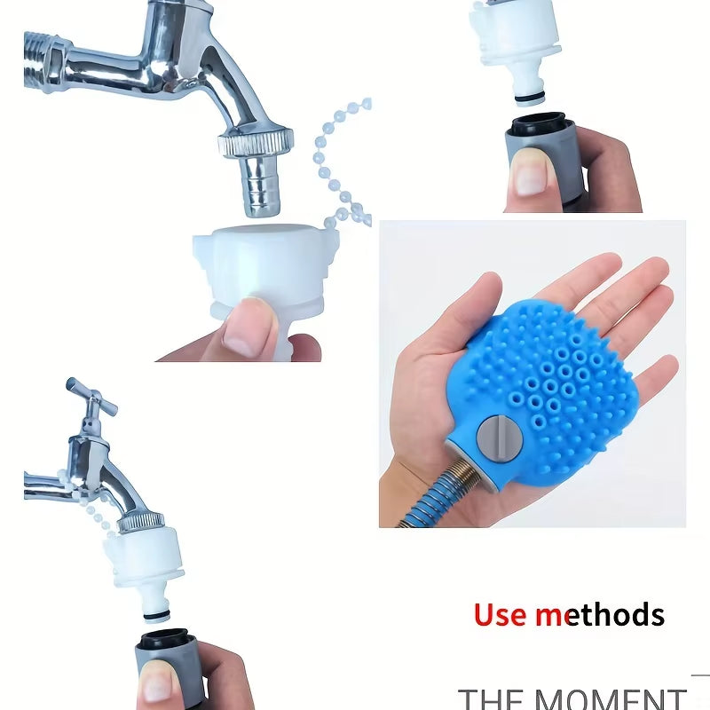 High-Pressure Sprayer Dog Shower Gun Adjustable Pet Wash Cleaning Bath Water Foam Soap Sprayer Dog Clean Massager Shower Tool