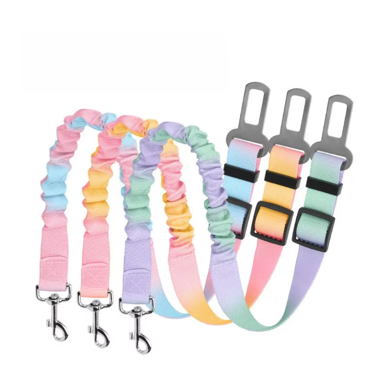 Dog Car Seat Belt Safety Protector Travel Pets Accessoriesv Leash Collar Breakaway Solid Harness Pet Belts