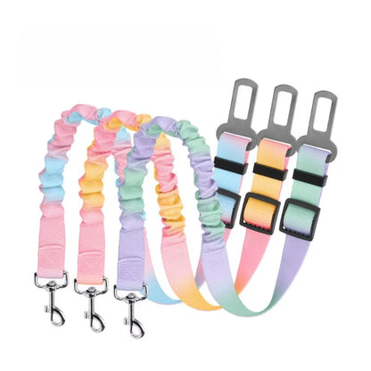 Dog Car Seat Belt Safety Protector Travel Pets Accessoriesv Leash Collar Breakaway Solid Harness Pet Belts