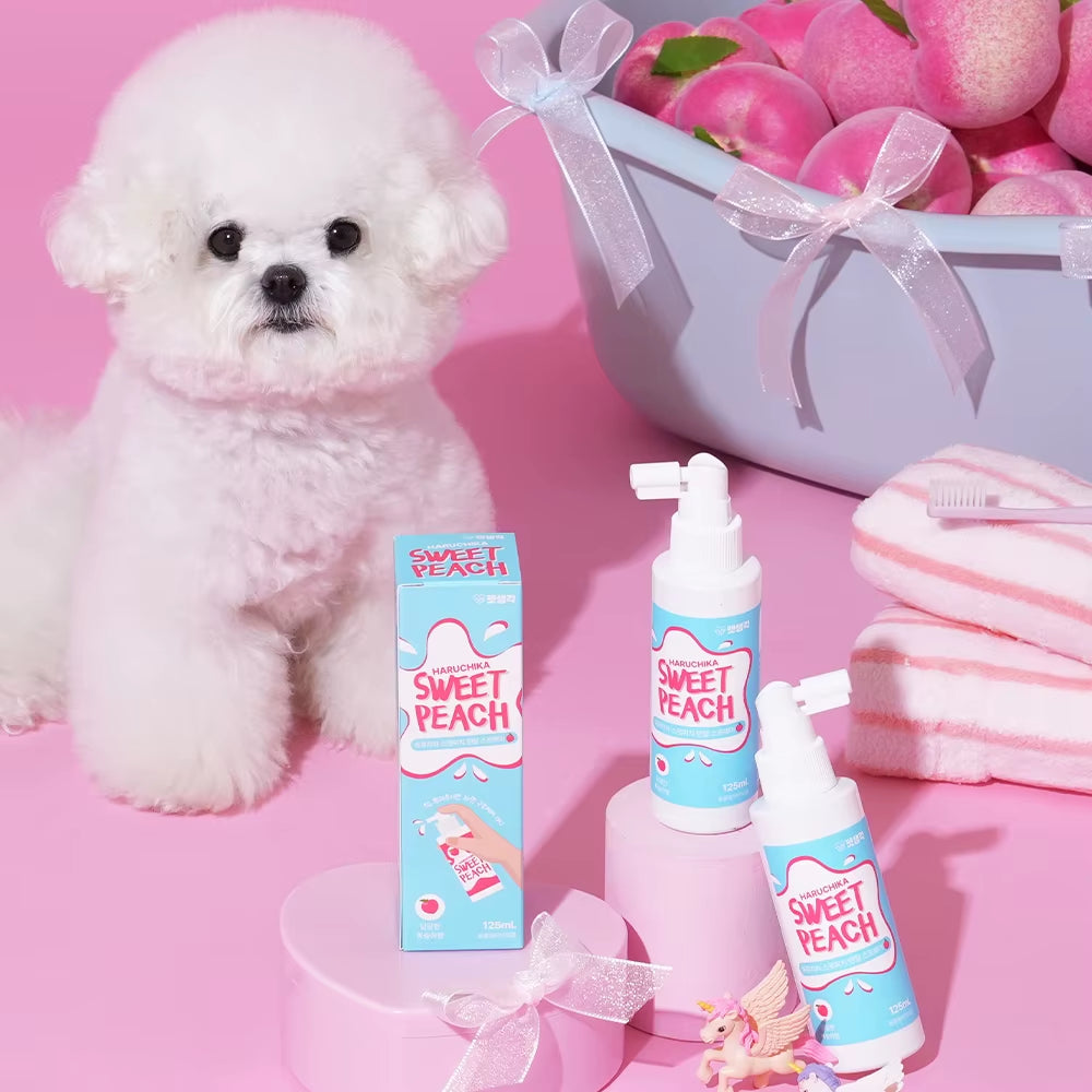 Pet Thinking Puppy Sprinkling Toothpaste 125Ml Sweet Pitch Mouth Smell Cariot Tooth Tooth Inflammation Removal 3 Seconds Easy Toothpaste 100 Billion Fstar