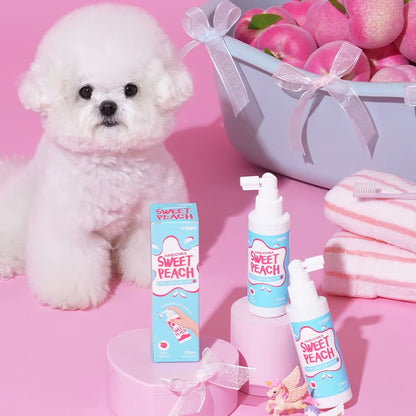 Pet Thinking Puppy Sprinkling Toothpaste 125Ml Sweet Pitch Mouth Smell Cariot Tooth Tooth Inflammation Removal 3 Seconds Easy Toothpaste 100 Billion Fstar
