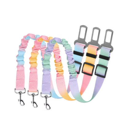 Dog Car Seat Belt Safety Protector Travel Pets Accessoriesv Leash Collar Breakaway Solid Harness Pet Belts